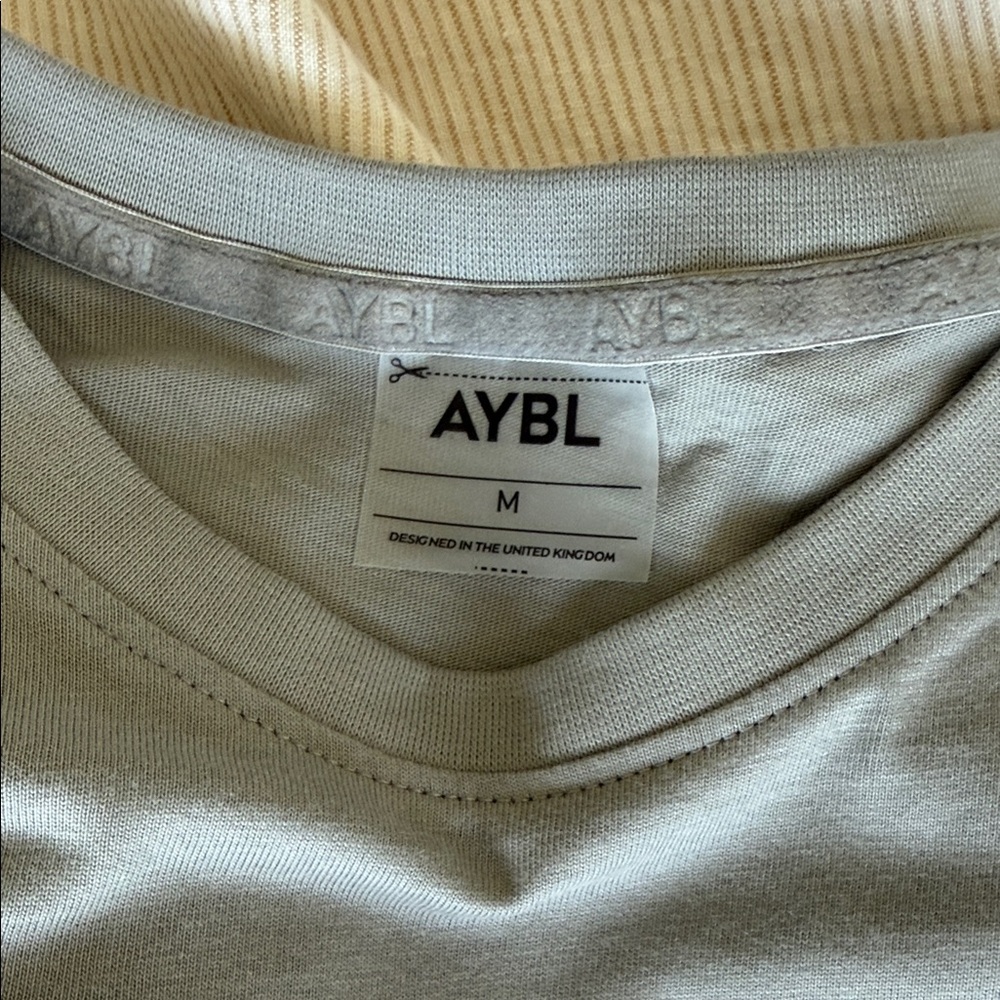 AYBL Short Sleeve Tee in Slate Gray with White Logo - Picture 2 of 2